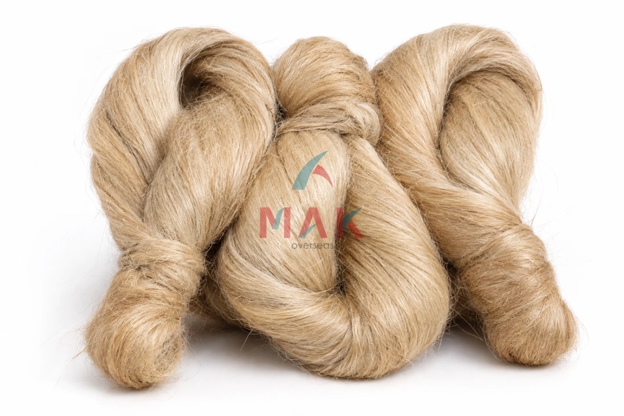 Hackled long fibers